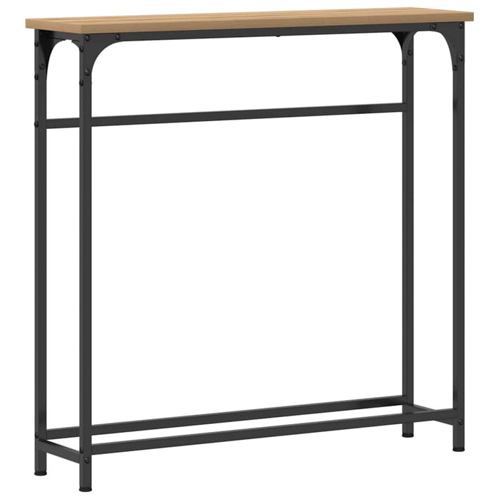 Masă de Consolă cu raft stejar artizanal 75 x 19.5 x 75 cm - WALTI WALTI