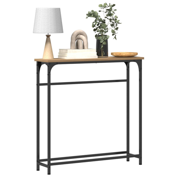 Masă de consolă Stejar Artizanal 75 x 19,5 x 75 cm WALTI