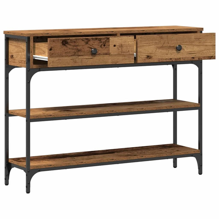 Masă de Consolă cu sertar cu raft Lemn vechi 100 x 25 x 75 cm - WALTI WALTI