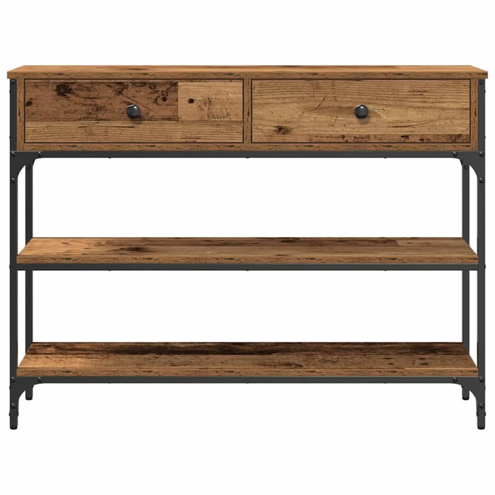 Masă de Consolă cu sertar cu raft Lemn vechi 100 x 25 x 75 cm - WALTI WALTI
