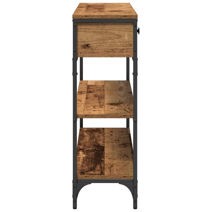 Masă de Consolă cu sertar cu raft Lemn vechi 100 x 25 x 75 cm - WALTI WALTI
