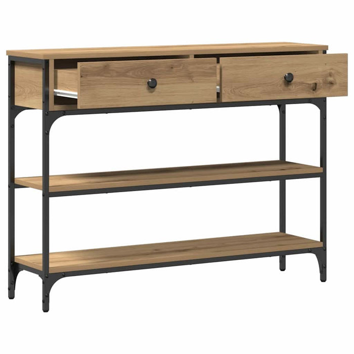 Masă de Consolă cu sertar stejar artizanal 100 x 25 x 75 cm - WALTI WALTI