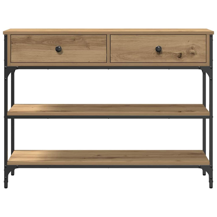 Masă de Consolă cu sertar stejar artizanal 100 x 25 x 75 cm - WALTI WALTI