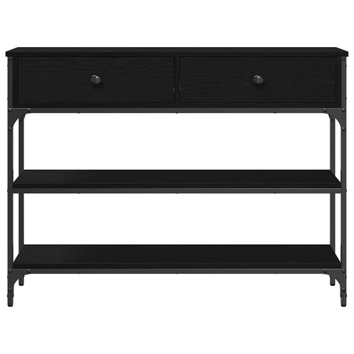 Masă de Consolă cu sertar cu raft Stejar negru 100 x 25 x 75 cm - WALTI WALTI