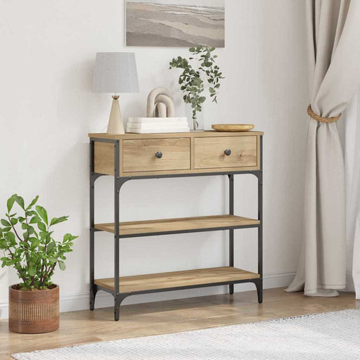 Masă de consolă cu sertar Stejar Artizanal 72.5 x 25 x 75 cm - WALTI WALTI