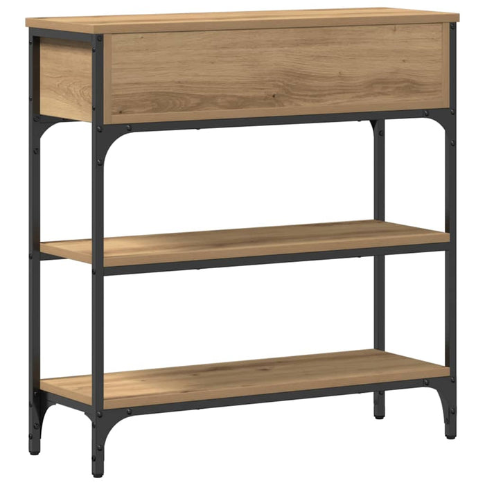 Masă de consolă cu sertar Stejar Artizanal 72.5 x 25 x 75 cm WALTI
