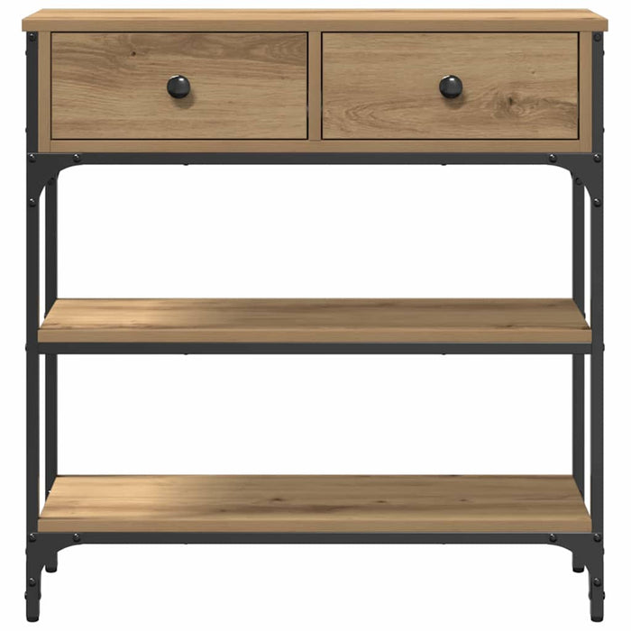 Masă de consolă cu sertar Stejar Artizanal 72.5 x 25 x 75 cm WALTI