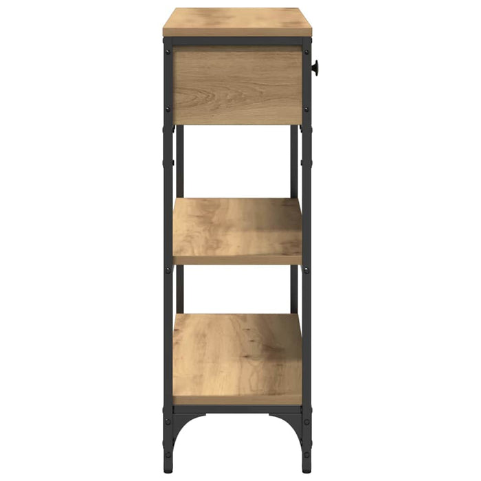 Masă de consolă cu sertar Stejar Artizanal 72.5 x 25 x 75 cm WALTI