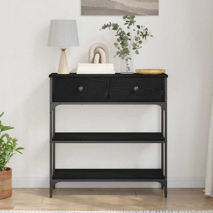 Masă de Consolă cu sertar Stejar negru 72.5 x 25 x 75 cm - WALTI WALTI