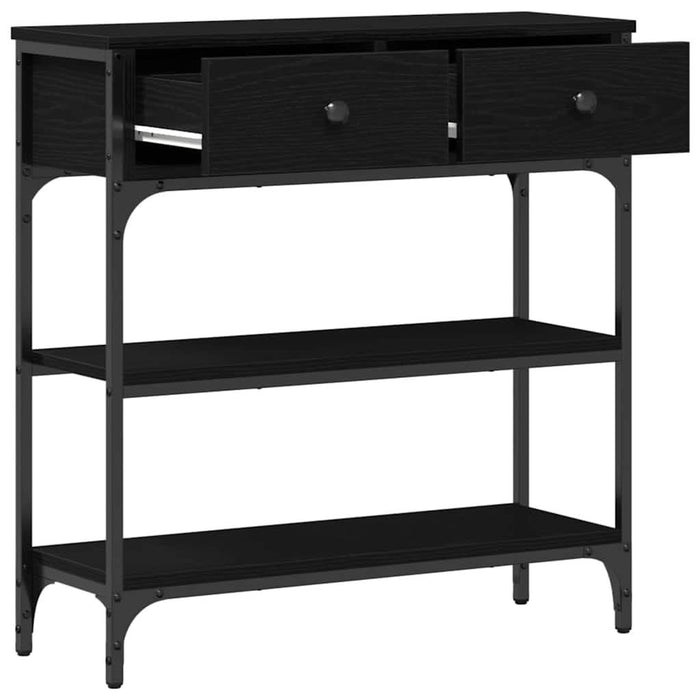 Masă de Consolă cu sertar Stejar negru 72.5 x 25 x 75 cm - WALTI WALTI
