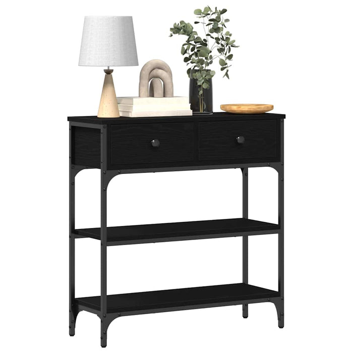 Masă de Consolă cu sertar Stejar negru 72.5 x 25 x 75 cm - WALTI WALTI