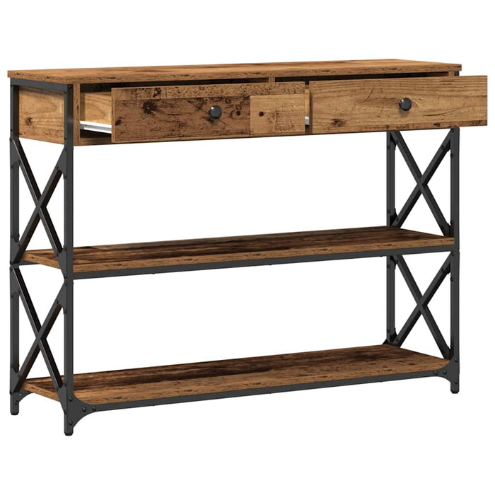 Masă Consolă Lemn vechi 100 x 28 x 75 cm Lemn compus și metal - WALTI WALTI