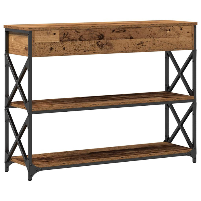 Masă Consolă Lemn vechi 100 x 28 x 75 cm Lemn compus și metal - WALTI WALTI