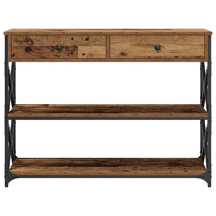 Masă Consolă Lemn vechi 100 x 28 x 75 cm Lemn compus și metal - WALTI WALTI