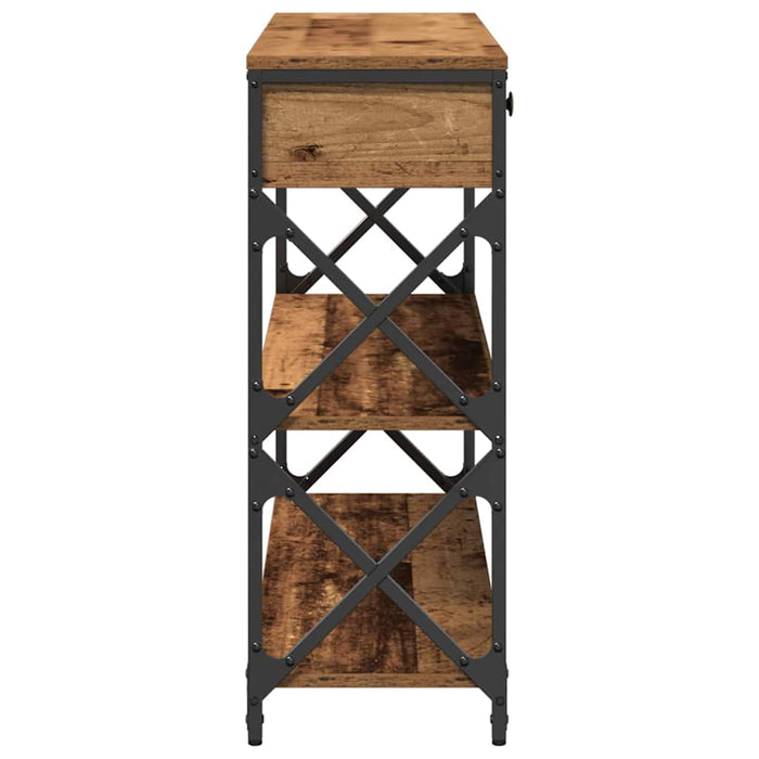 Masă Consolă Lemn vechi 100 x 28 x 75 cm Lemn compus și metal - WALTI WALTI
