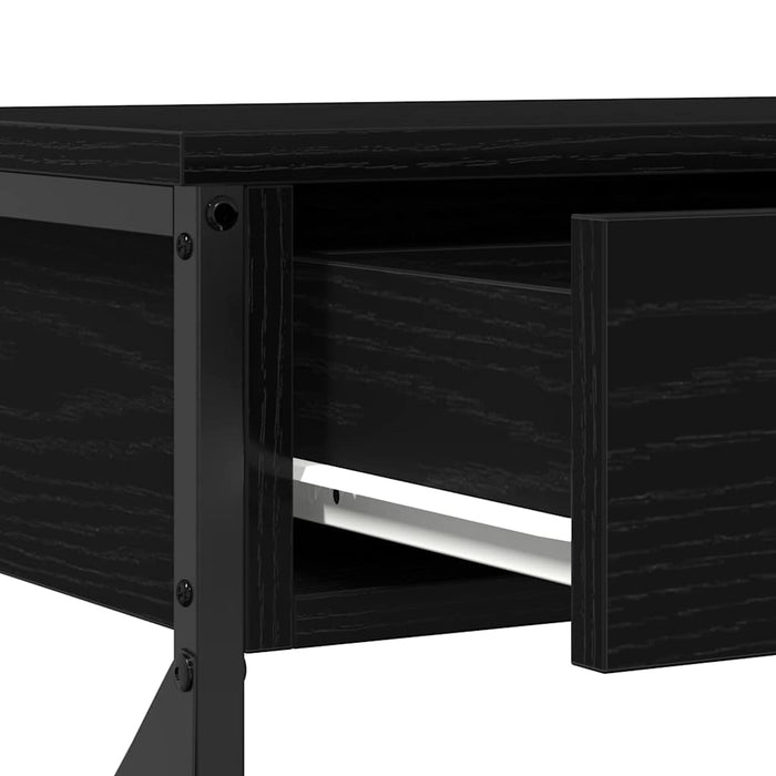 Masă Consolă Stejar negru 100 x 28 x 75 cm Lemn compus și metal - WALTI WALTI