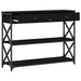 Masă Consolă Stejar negru 100 x 28 x 75 cm Lemn compus și metal - WALTI WALTI