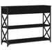 Masă Consolă Stejar negru 100 x 28 x 75 cm Lemn compus și metal - WALTI WALTI