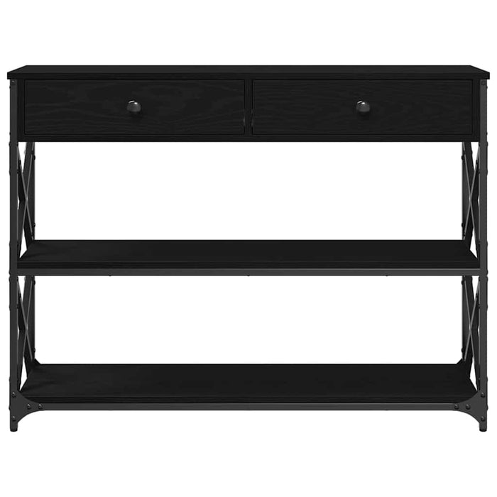 Masă Consolă Stejar negru 100 x 28 x 75 cm Lemn compus și metal - WALTI WALTI
