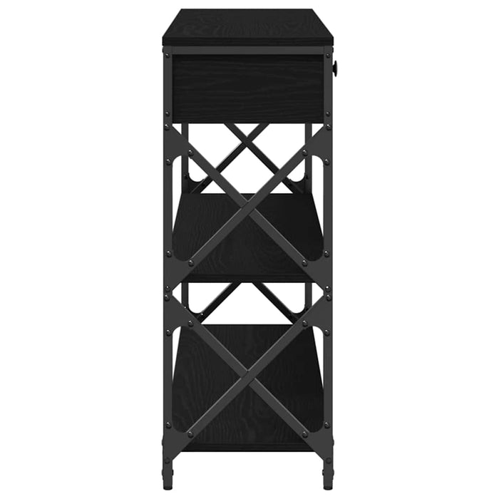 Masă Consolă Stejar negru 100 x 28 x 75 cm Lemn compus și metal - WALTI WALTI