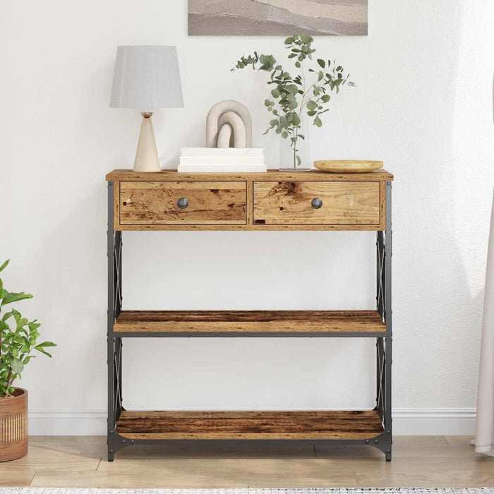 Masă Consolă Lemn vechi 75 x 28 x 75 cm Lemn compus și metal - WALTI WALTI