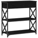 Masă Consolă Stejar negru 75 x 28 x 75 cm Lemn compus și metal - WALTI WALTI