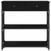 Masă Consolă Stejar negru 75 x 28 x 75 cm Lemn compus și metal - WALTI WALTI