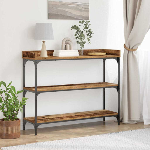 Masă de Consolă cu raft Lemn vechi 100 x 30 x 80 cm - WALTI WALTI