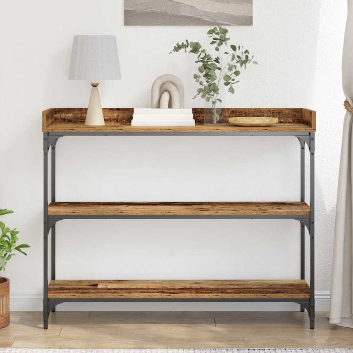 Masă de Consolă cu raft Lemn vechi 100 x 30 x 80 cm - WALTI WALTI