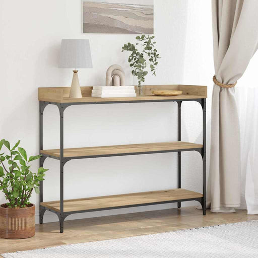Masă de Consolă cu raft stejar artizanal 100 x 30 x 80 cm - WALTI WALTI