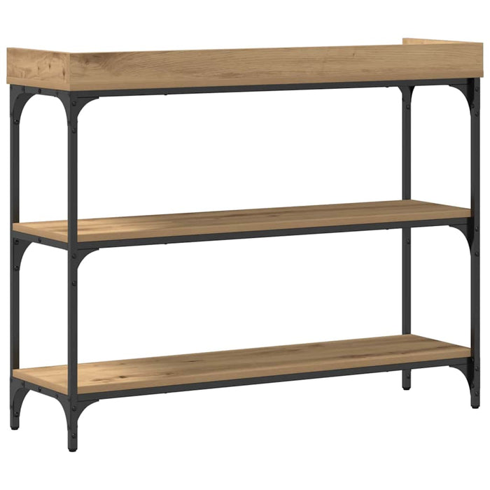 Masă de Consolă cu raft stejar artizanal 100 x 30 x 80 cm - WALTI WALTI