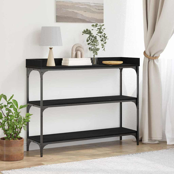 Masă de Consolă cu raft Stejar negru 100 x 30 x 80 cm - WALTI WALTI