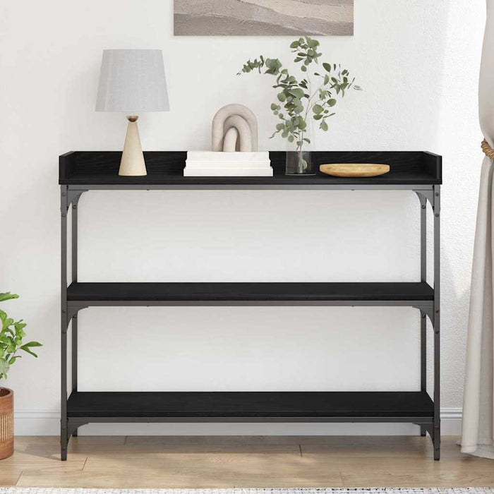 Masă de Consolă cu raft Stejar negru 100 x 30 x 80 cm - WALTI WALTI