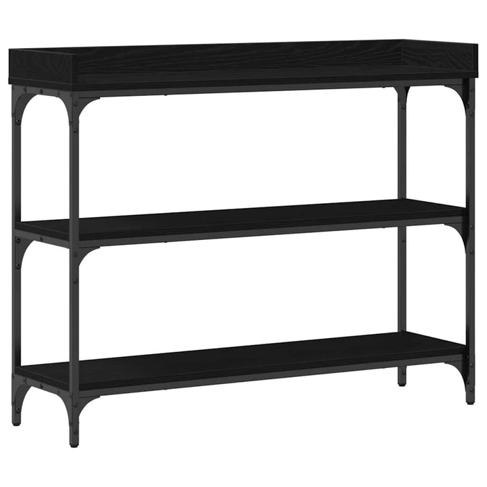 Masă de Consolă cu raft Stejar negru 100 x 30 x 80 cm - WALTI WALTI