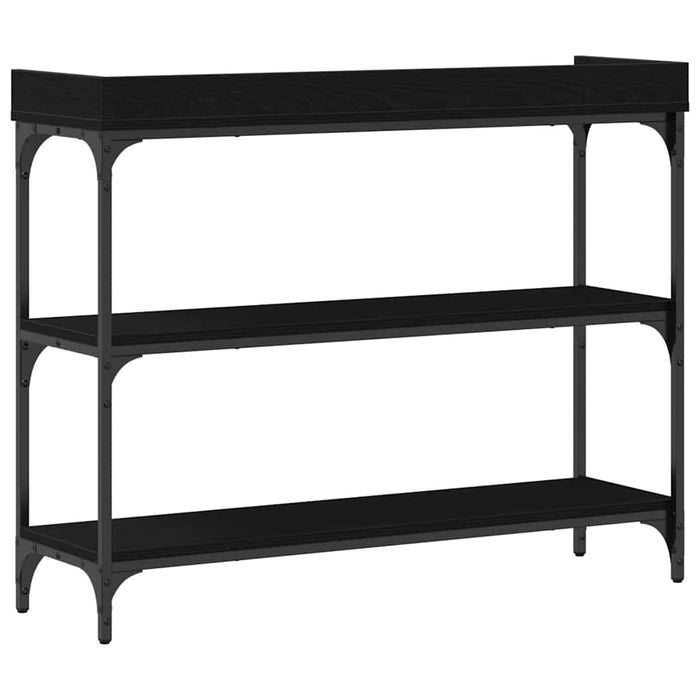 Masă de Consolă cu raft Stejar negru 100 x 30 x 80 cm - WALTI WALTI