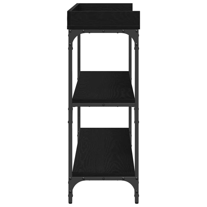 Masă de Consolă cu raft Stejar negru 100 x 30 x 80 cm - WALTI WALTI
