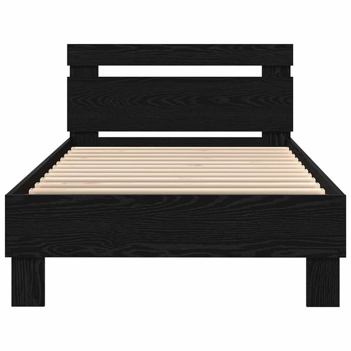 Cadru de pat Stejar negru 100 x 200 cm Lemn compozit - WALTI WALTI