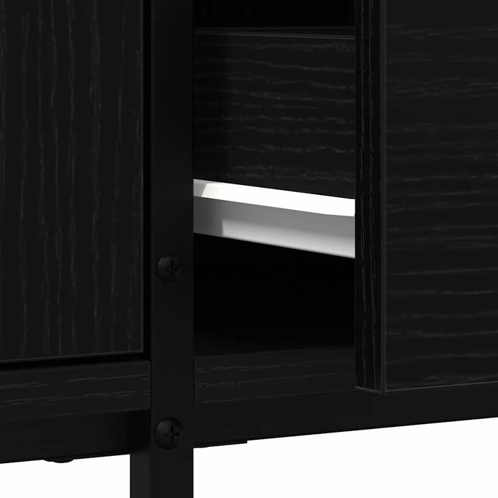 Cabinet TV Stejar negru 200 x 25 x 44 cm Lemn compozit - WALTI WALTI
