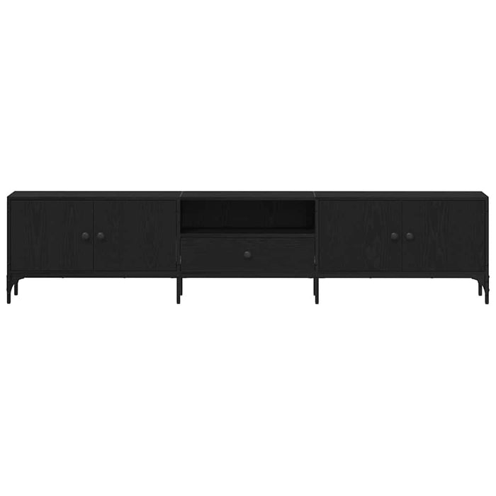 Cabinet TV Stejar negru 200 x 25 x 44 cm Lemn compozit - WALTI WALTI