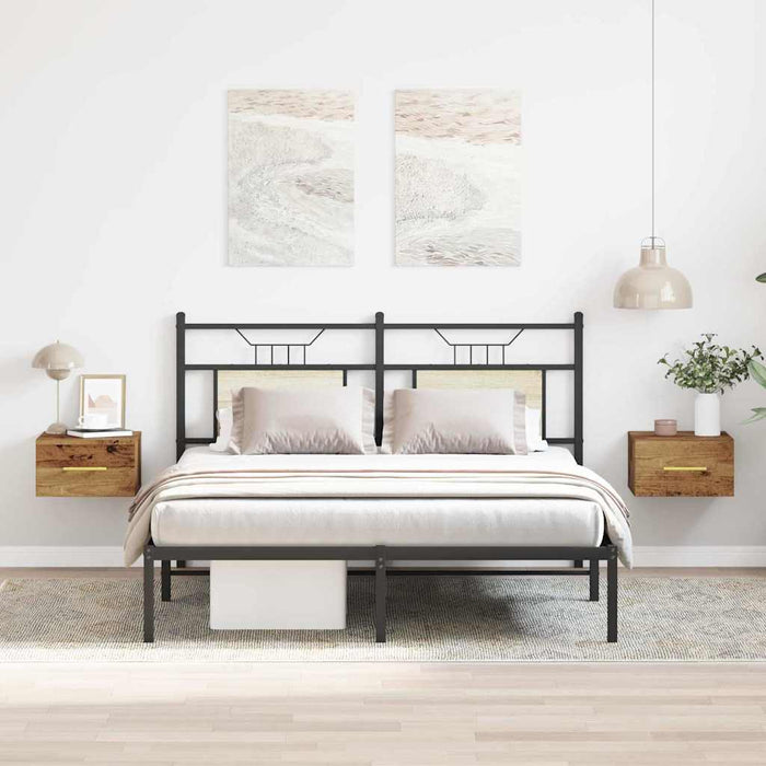 Dulap de noapte 2 pcs Lemn vechi 35 x 35 x 20 cm Lemn compozit - WALTI WALTI