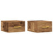 Dulap de noapte 2 pcs Lemn vechi 35 x 35 x 20 cm Lemn compozit - WALTI WALTI