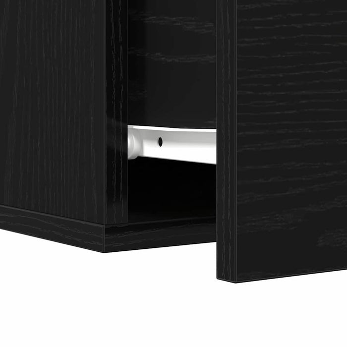 Dulap de noapte Pe perete 2 pcs Stejar negru 35 x 35 x 20 cm - WALTI WALTI