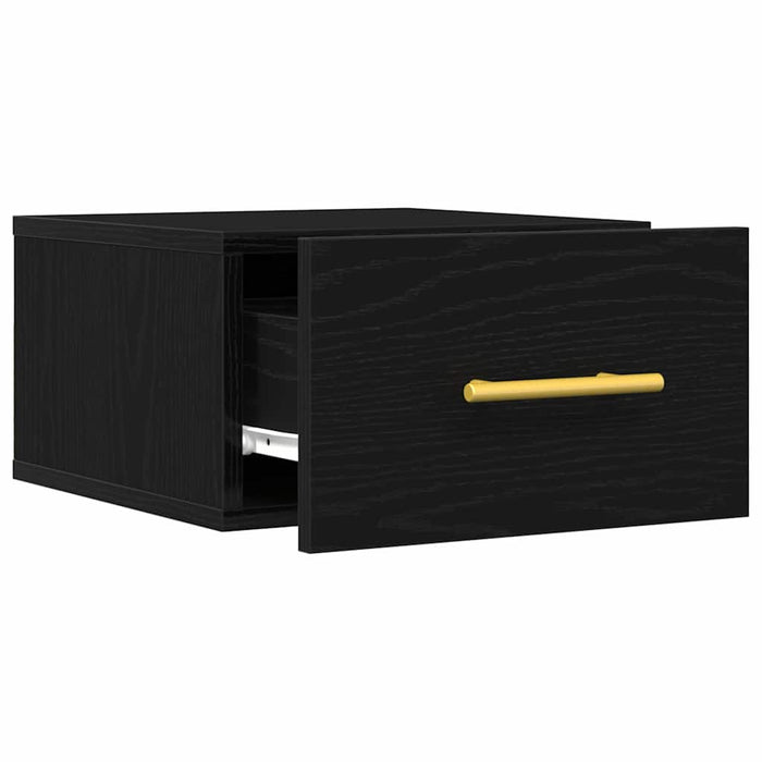 Dulap de noapte Pe perete 2 pcs Stejar negru 35 x 35 x 20 cm - WALTI WALTI