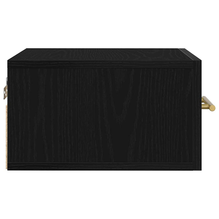 Dulap de noapte Pe perete 2 pcs Stejar negru 35 x 35 x 20 cm - WALTI WALTI