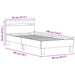 Cadru de pat cu benzi LED Lemn vechi 90 x 190 cm Lemn prelucrat - WALTI WALTI