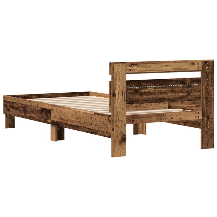 Cadru de pat Lemn vechi 75 x 190 cm Lemn compozit - WALTI WALTI