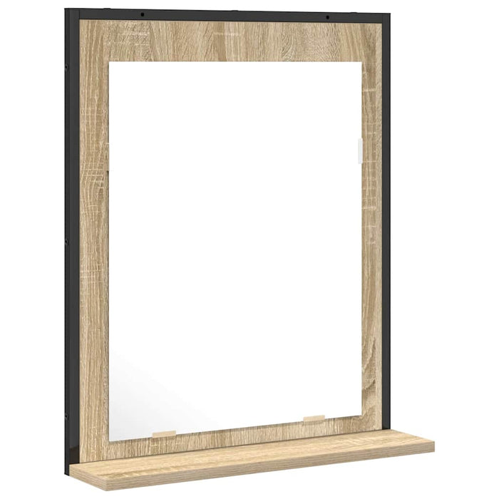 Oglindă pentru baie cu raft Pe perete Negru 50 x 12 x 60 cm - WALTI WALTI