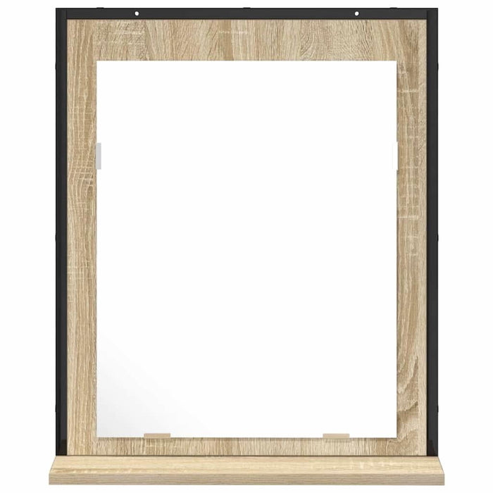 Oglindă pentru baie cu raft Pe perete Negru 50 x 12 x 60 cm - WALTI WALTI