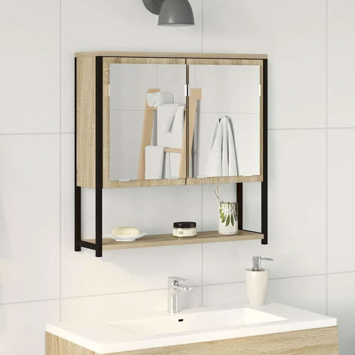 Oglindă pentru baie cu raft Pe perete Bej 60 x 16 x 60 cm - WALTI WALTI