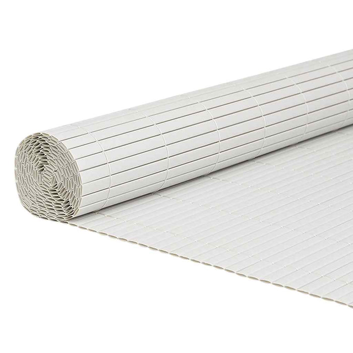 Gard de grădină cu două fețe, alb, 1,8x3 m, PVC - WALTI WALTI